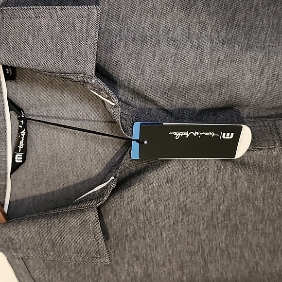 New Travis Mathew Medium Charcoal Gray Golf Polo Great Gift - Picture 3 of 7